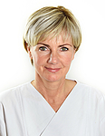 Frau mit kurzen blonden Haaren, Hautklinik rostock